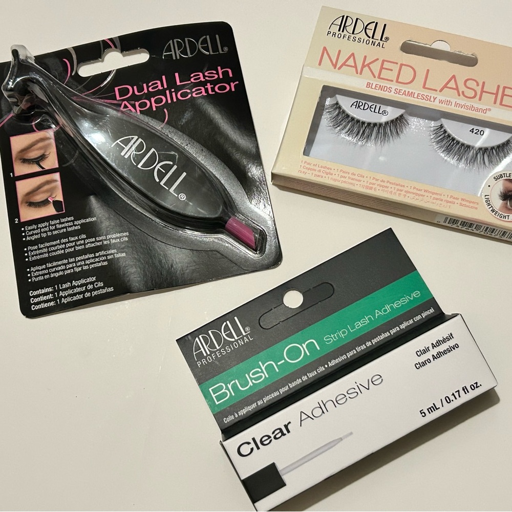 Ardell Eyelashes Bundle Dual Lash Applicator Adhesive Naked Lashes Bundle Lot